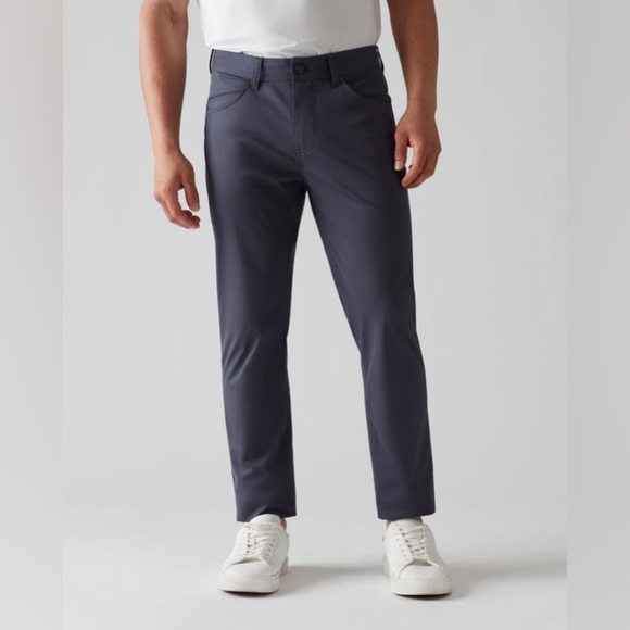 Rhone Commuter Five Pocket Slim Straight Pants in Iron